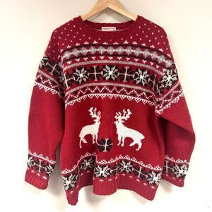 - Woolrich vintage wool fair isle sweater.  Size L/XL